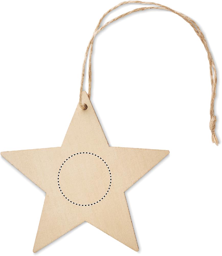 Wooden star shaped hanger front 40