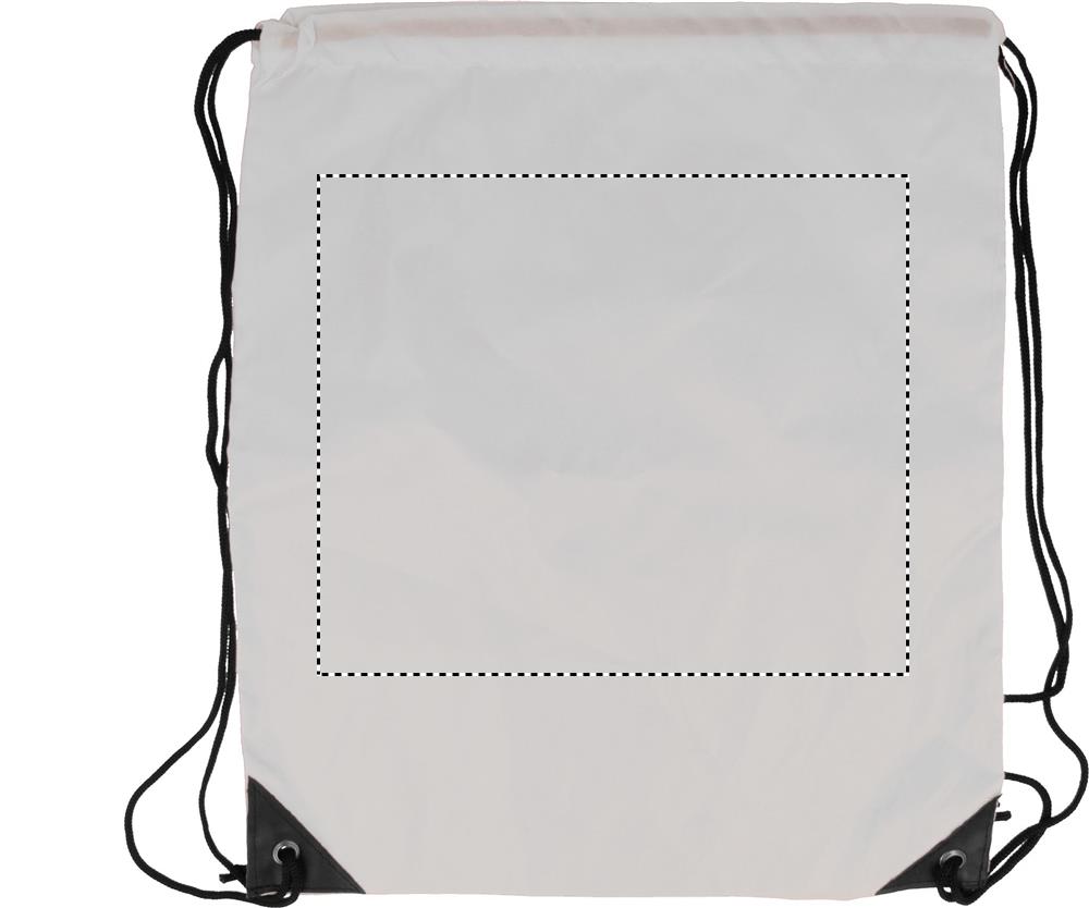 190T Polyester drawstring bag front on white 06
