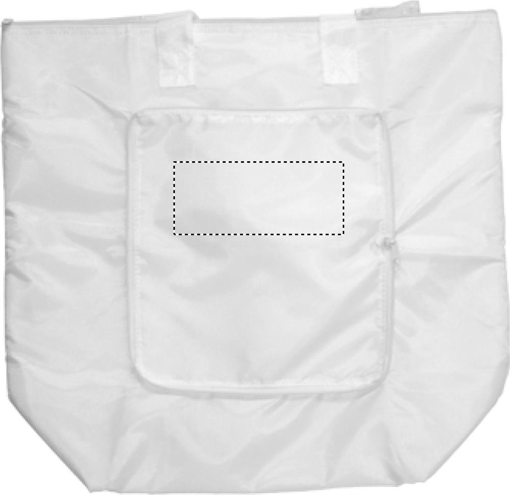 Foldable cooler shopping bag pocket outside upper 06