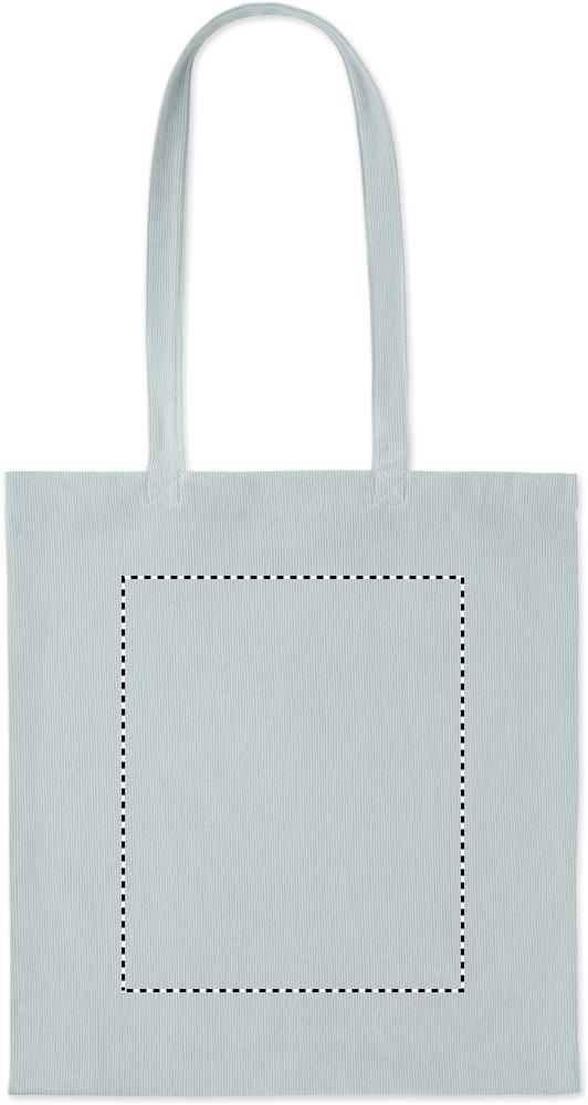 Shopper in velluto a coste embroidery 66