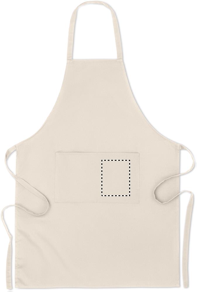 Organic cotton apron 200 gr/m² front pocket left 13
