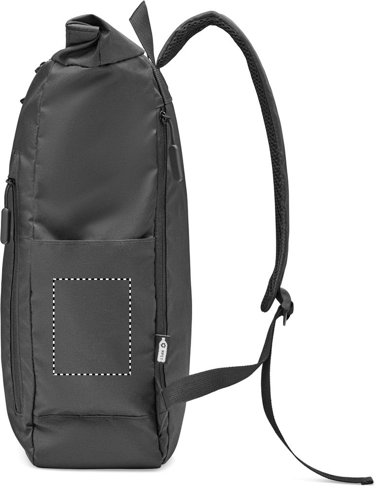 300D RPET rolltop backpack pocket right 03