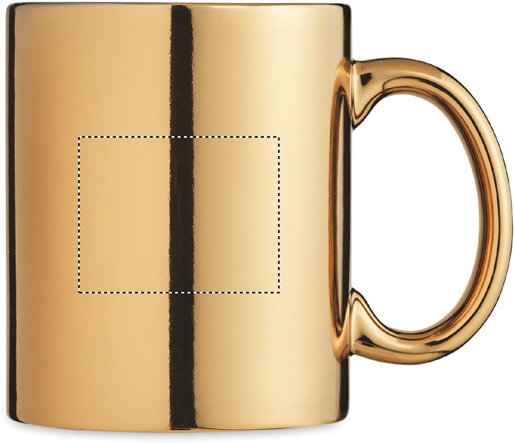 Ceramic mug metallic 300 ml right handed 98