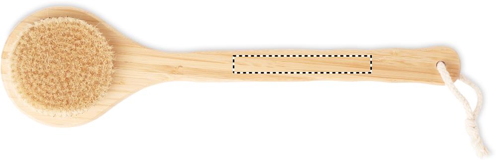 Bamboo bath brush handle side 2 40