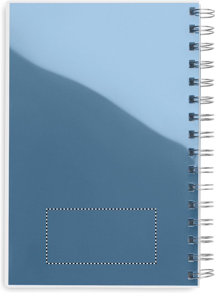 A5 RPET notebook recycled lined transparent back p 37