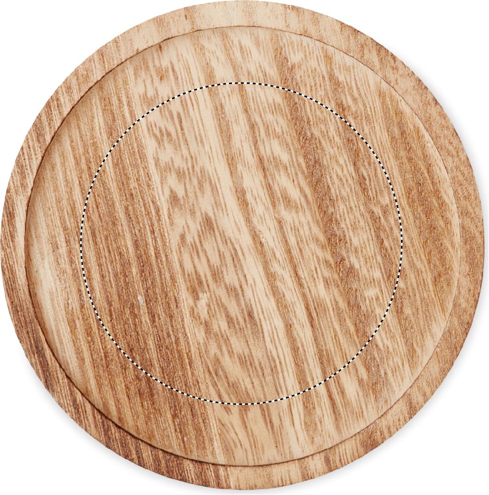 Candle on round wooden base plate 98