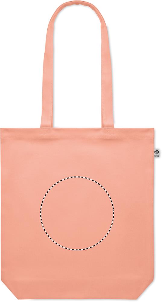 Canvas shopping bag 270 gr/m² front embroidery 10