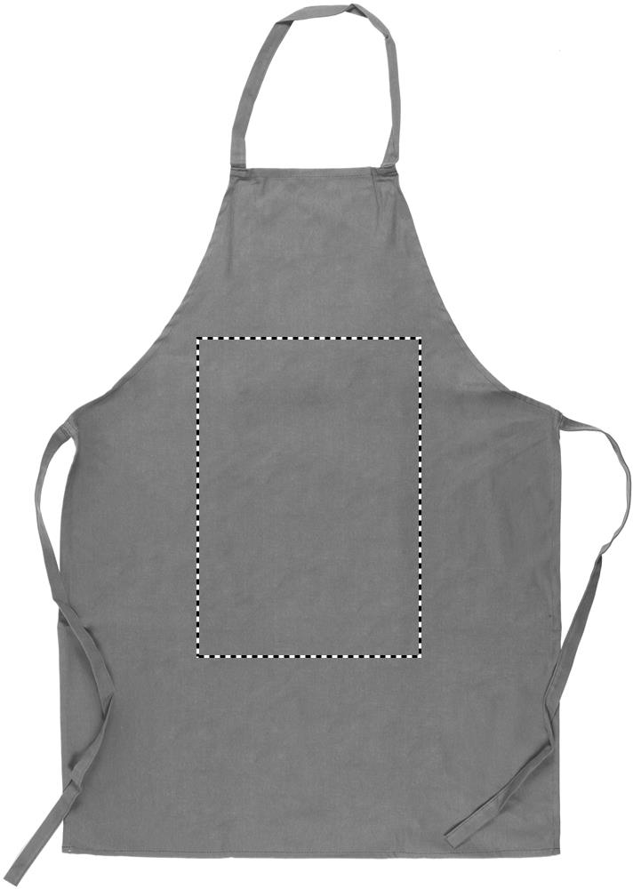 Kitchen apron in cotton front middle 07