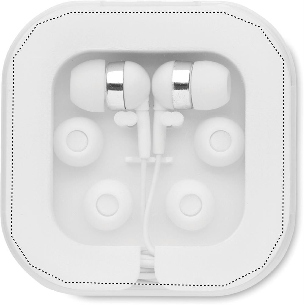 Ear phones with silicone covers front 06
