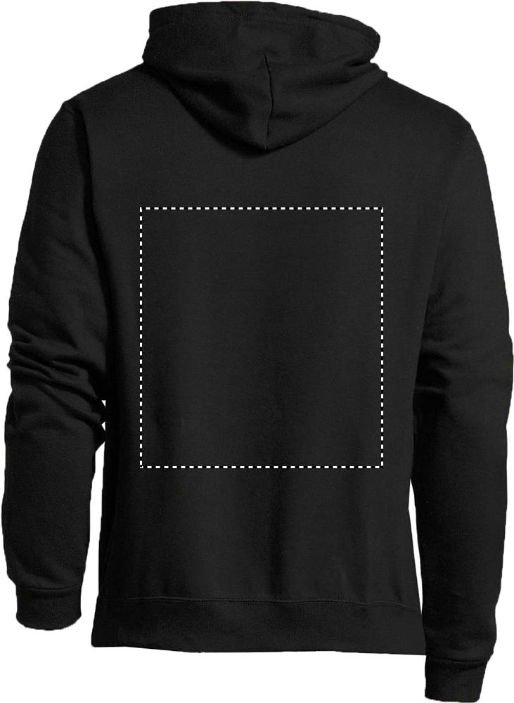 STELLAR Felpa uni cappuccio below the hood bk