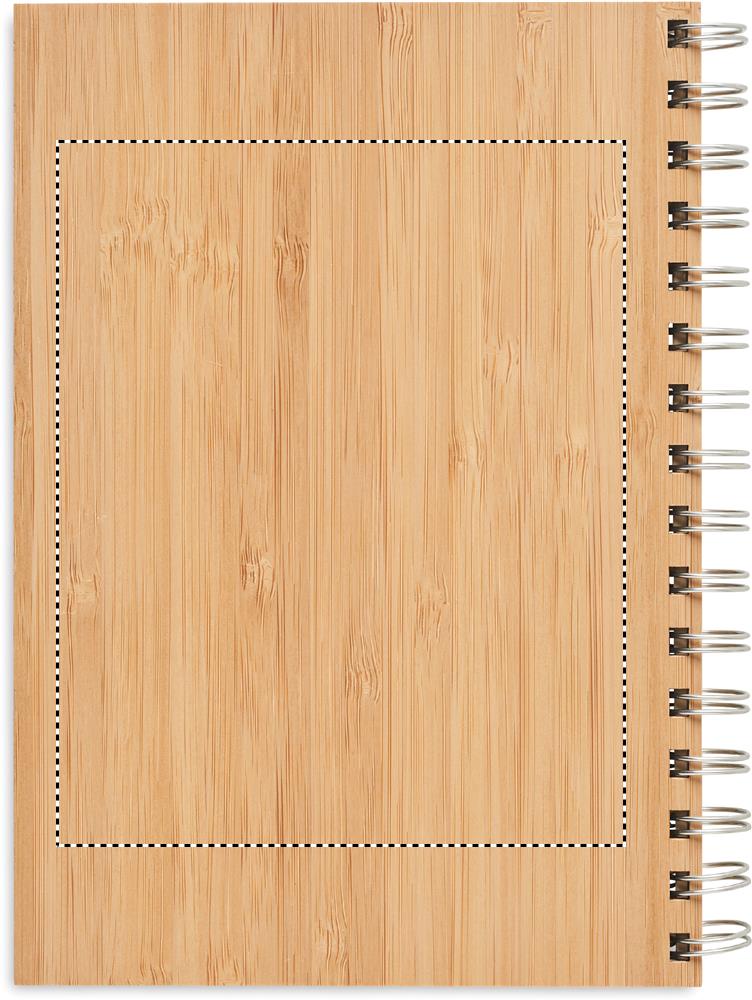 A5 ring bound Bamboo notebook back 40