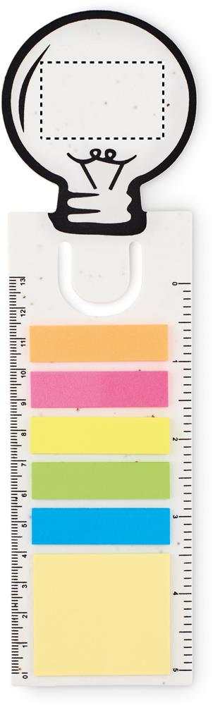 Seed paper bookmark w/memo pad front upper 06