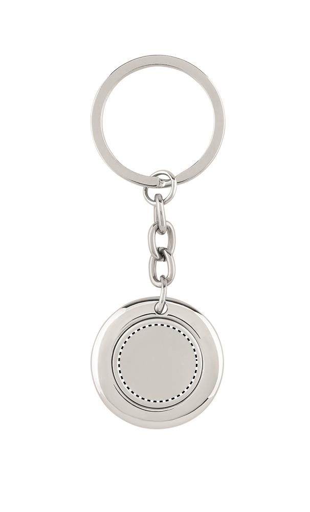 Key ring with token back doming 17