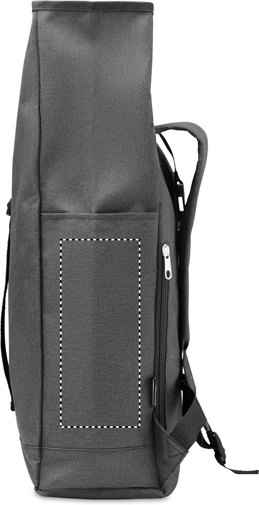 600D RPET 2 tone backpack right pocket 03