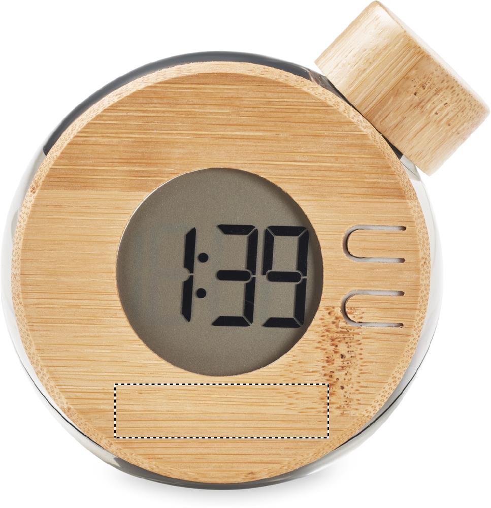 Water powered bamboo LCD clock side 3 27
