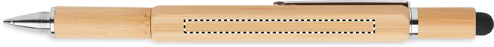 Spirit level pen in bamboo barrel side 2 40