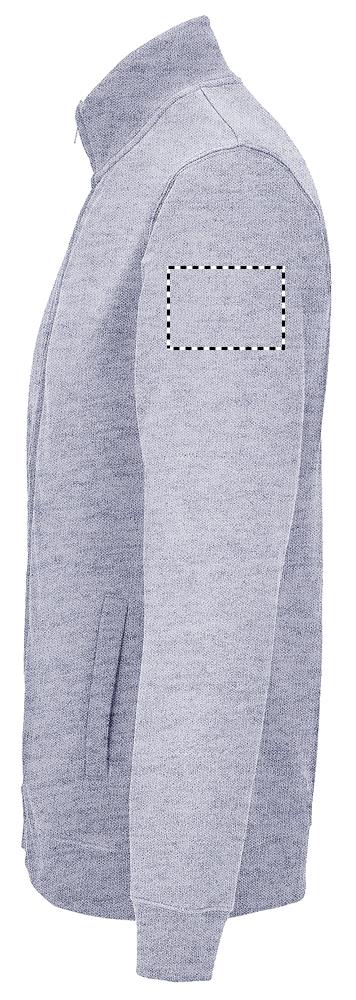 COOPER FULL ZIP SWEAT arm left gy
