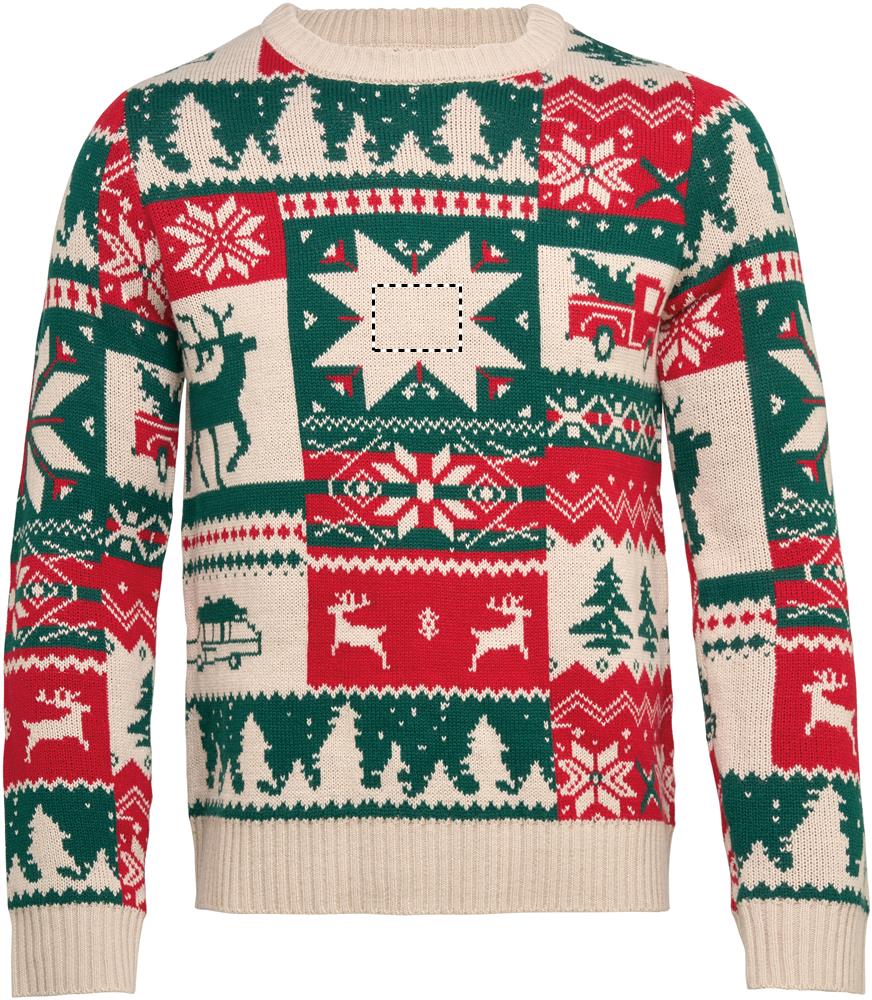 Christmas knitted sweater S-M front 13