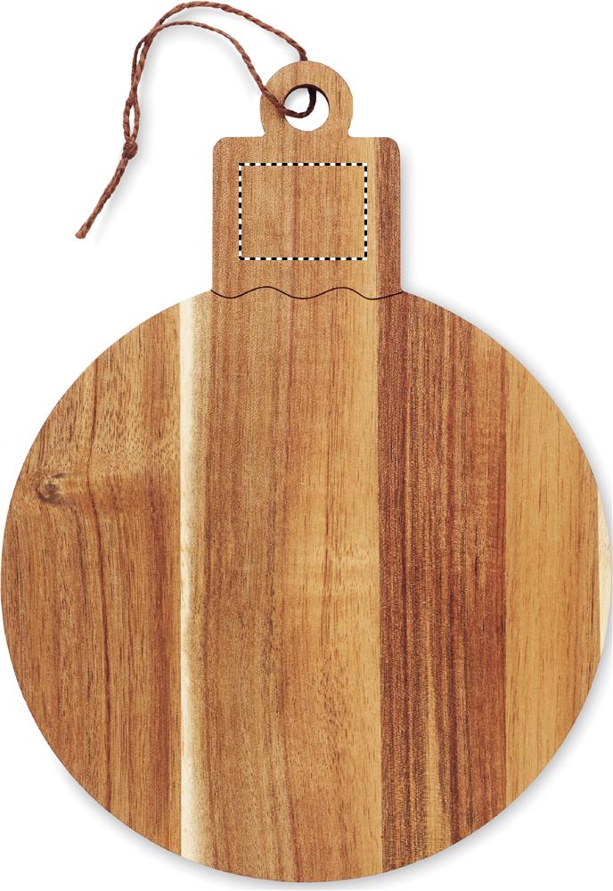 Acacia wood serving board side 1 handle 40