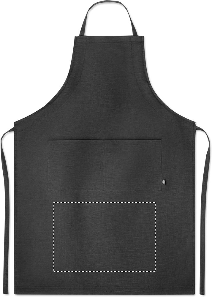 Hemp adjustable apron 200 gr/m² front below pocket 03