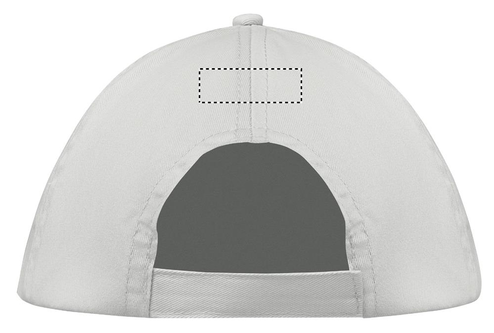 BUZZ FIVE PANEL CAP back wh