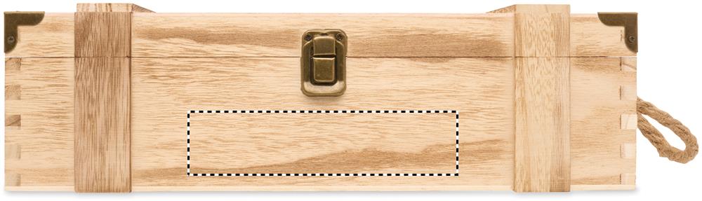 Paulownia wood wine gift box front 40