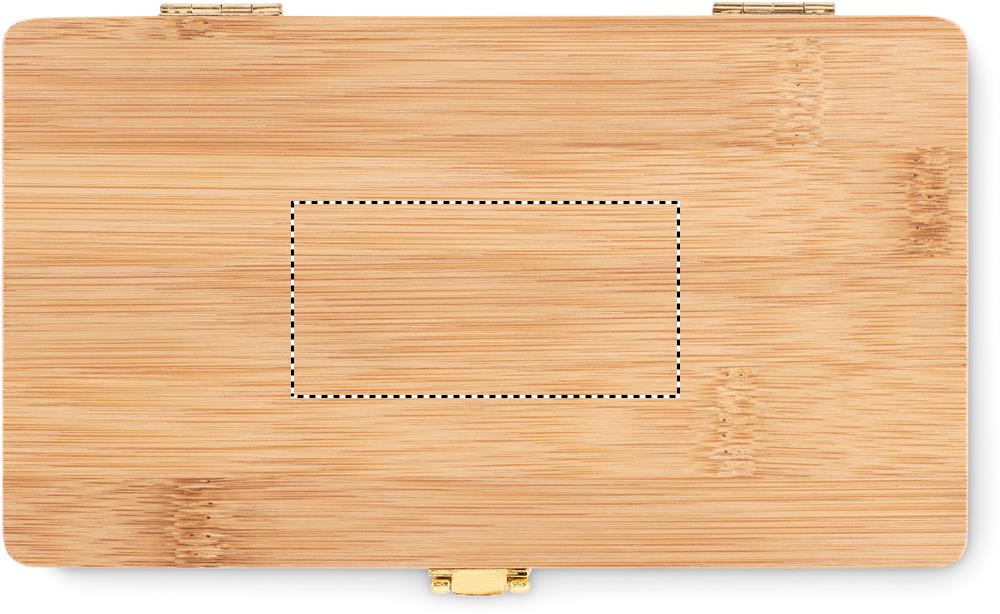 21 pcs tool set in bamboo case top pad 40