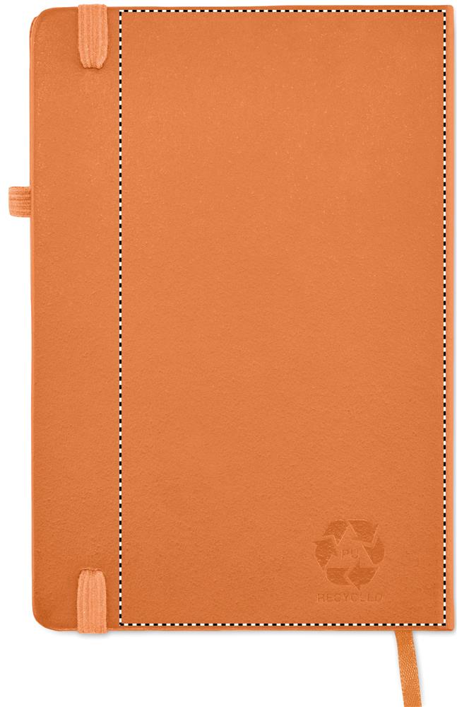 Recycled PU A5 lined notebook back pd 10