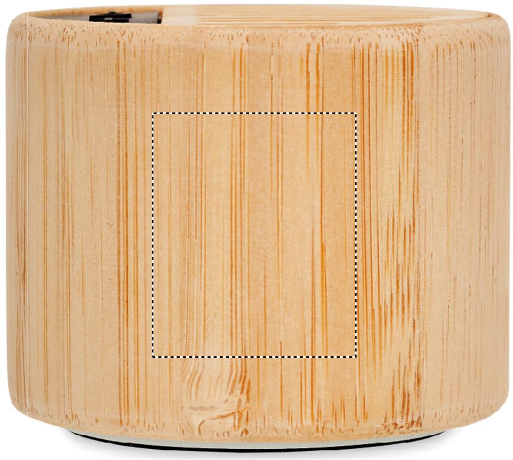 Speaker wireless tondo in bambù side 2 40