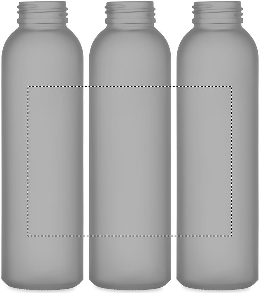 Frosted glass bottle 500ml roundscreen 27