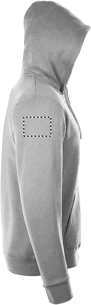 STONE UNI HOODIE 260g arm right gy