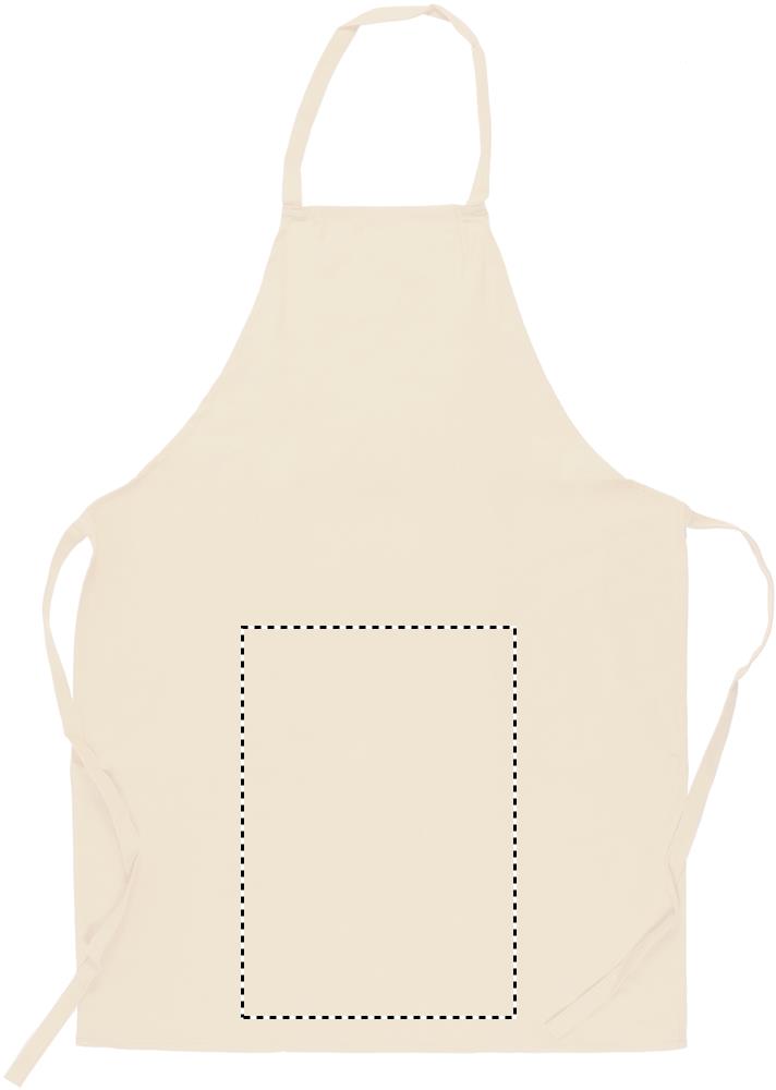 Kitchen apron in cotton front lower 13