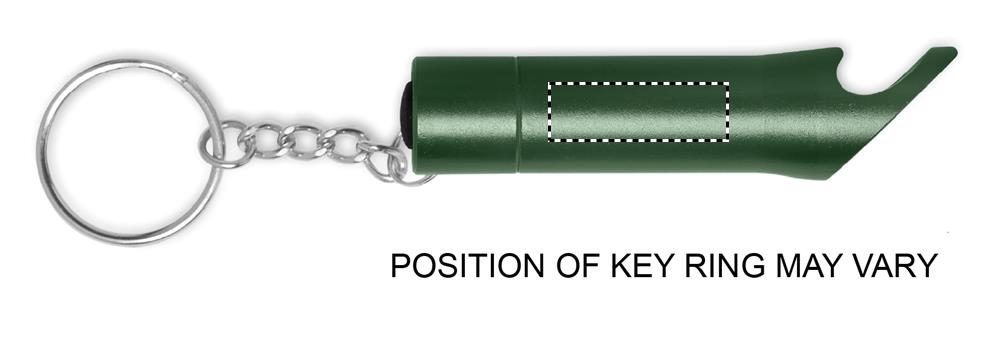 Metal torch key ring barrel left 60
