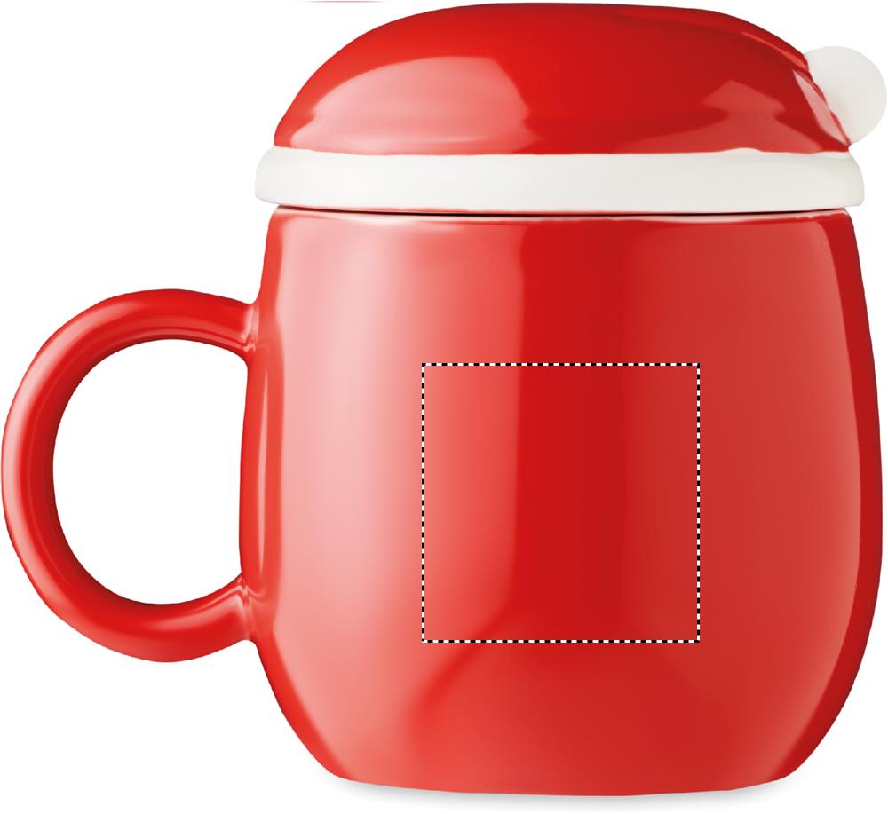 Ceramic mug with lid 370 ml left handed 05