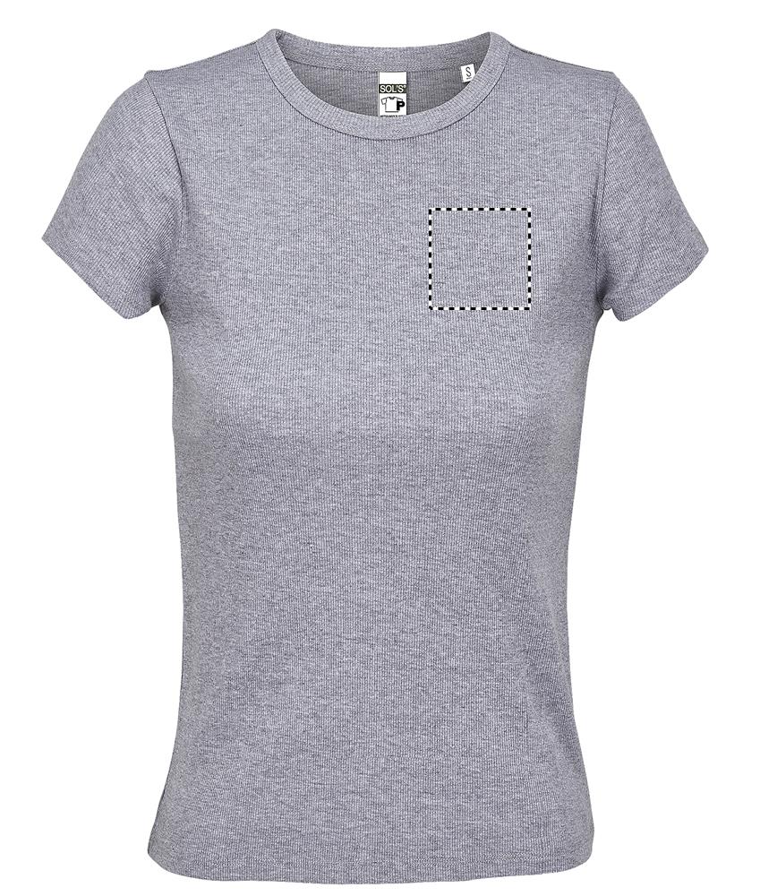 SARA WOMEN'S RIBBED T-SHIRT chest dh