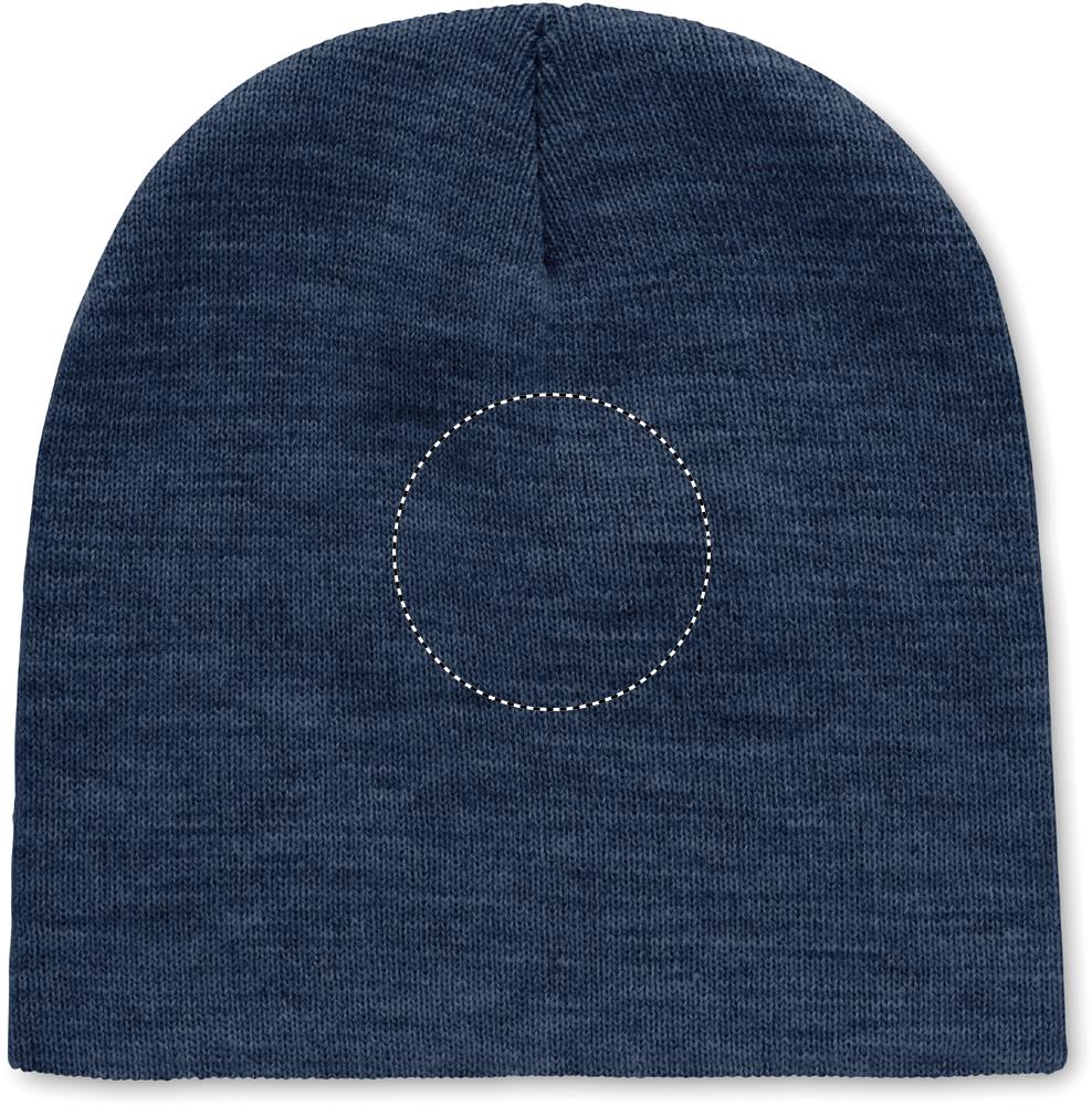 Beanie in RPET polyester front center 04
