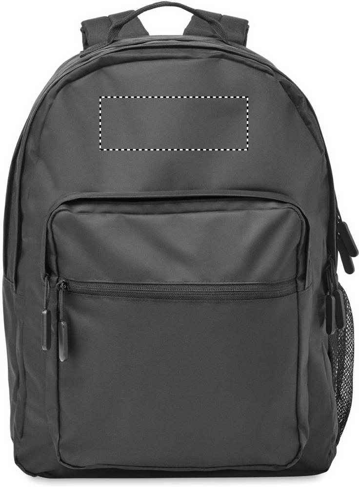 300D RPET laptop backpack front top 03
