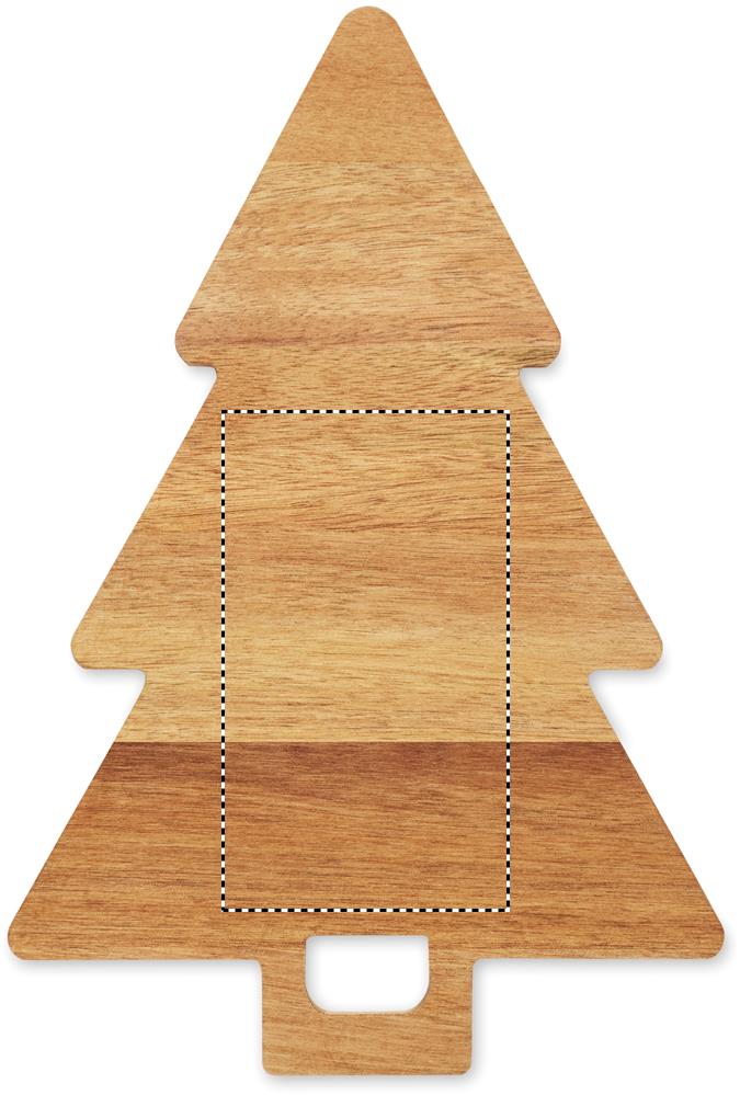 Acacia serving board Xmas tree side 2 40