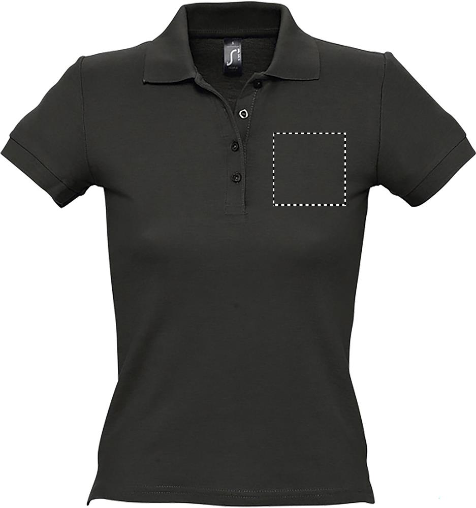PEOPLE WOMEN POLO 210g chest bk