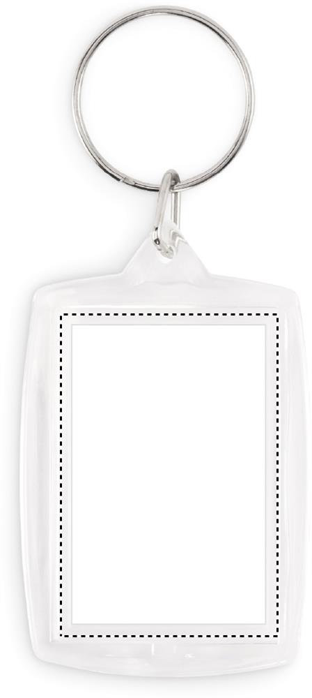 Classic acrylic keyring inlay back 22