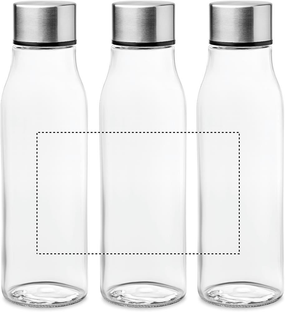 Glass drinking bottle 500 ml roundscreen 22