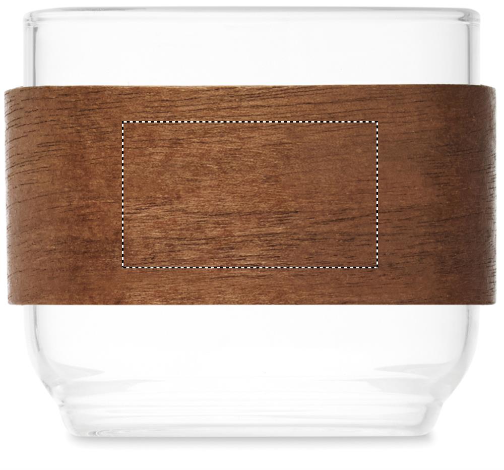 Coffee glass set walnut grip glass 2 40