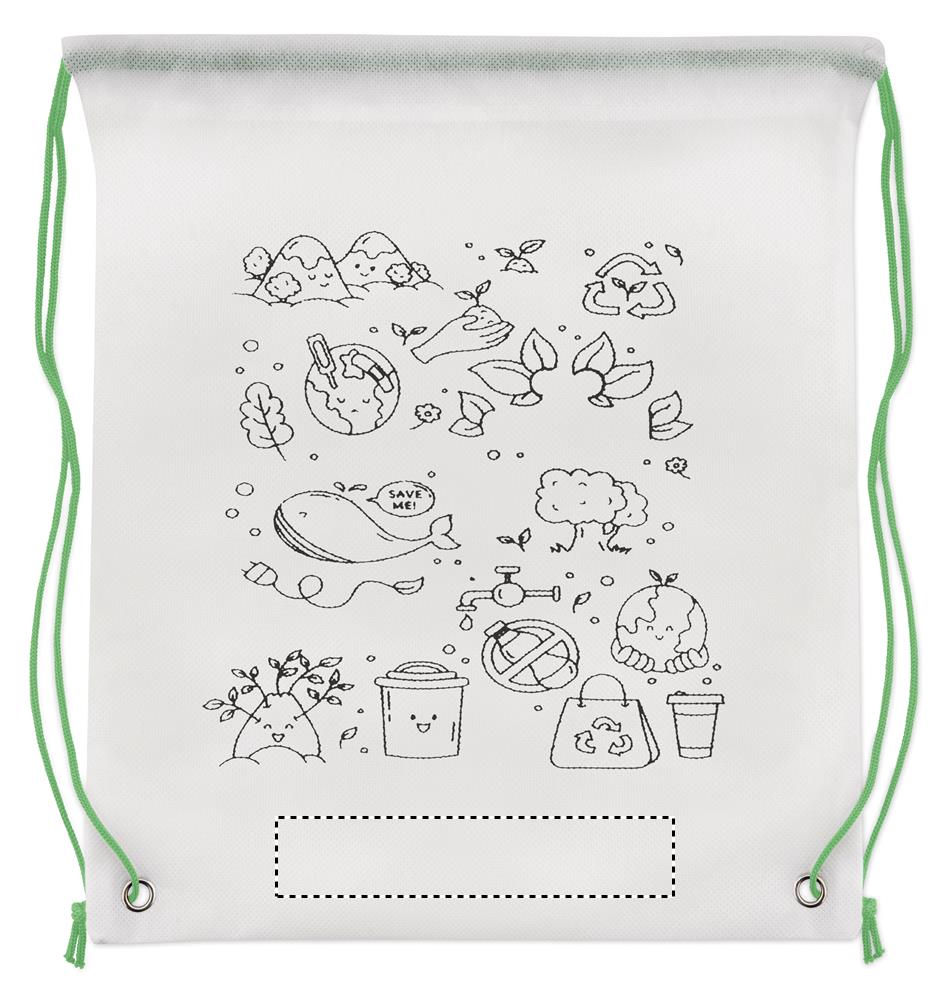 Non woven kids bag with pens front lower 48