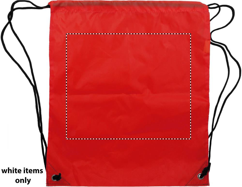 190T Polyester drawstring bag back on white 05