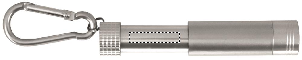 Aluminium/ABS LED key ring inner barrel left 14