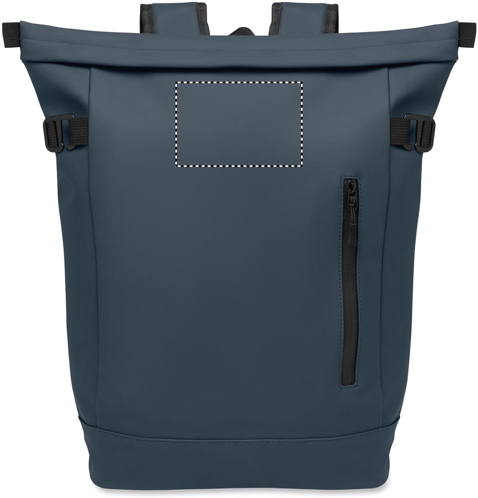 PU bicycle laptop backpack 20L front debossing 04