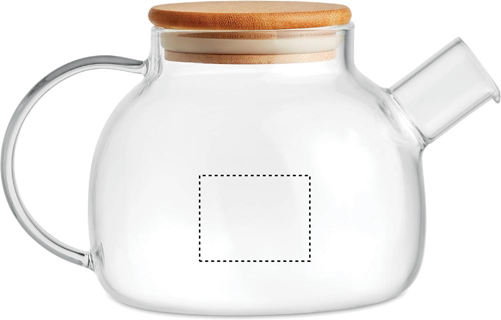 Teapot borosilicate glass 850ml left handed 22