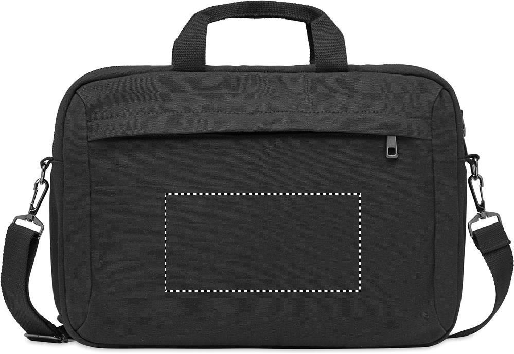 Laptop bag in washed canvas front 03