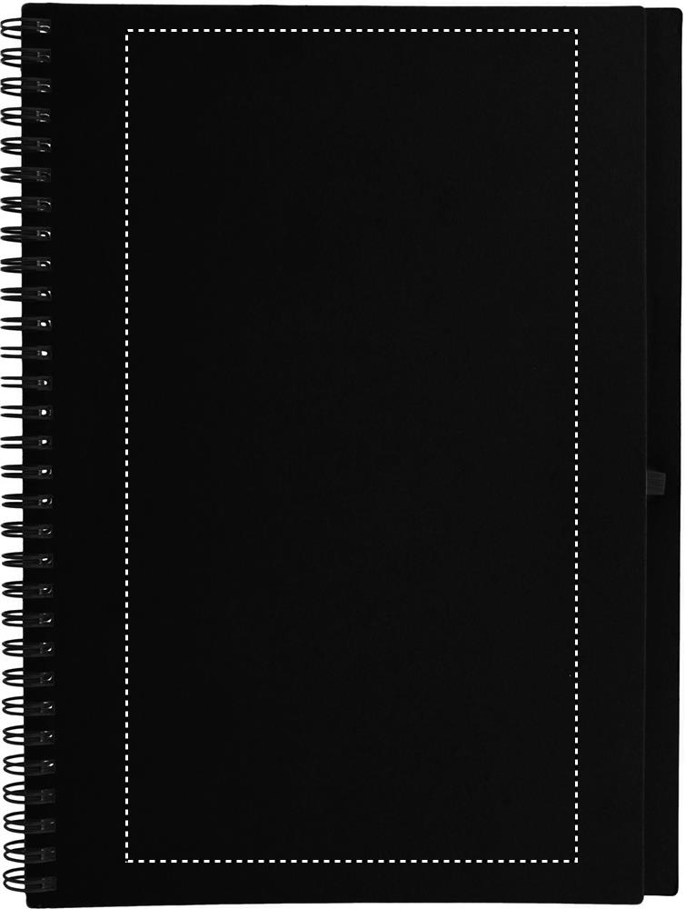 Recycled notebook with pen front screen 03