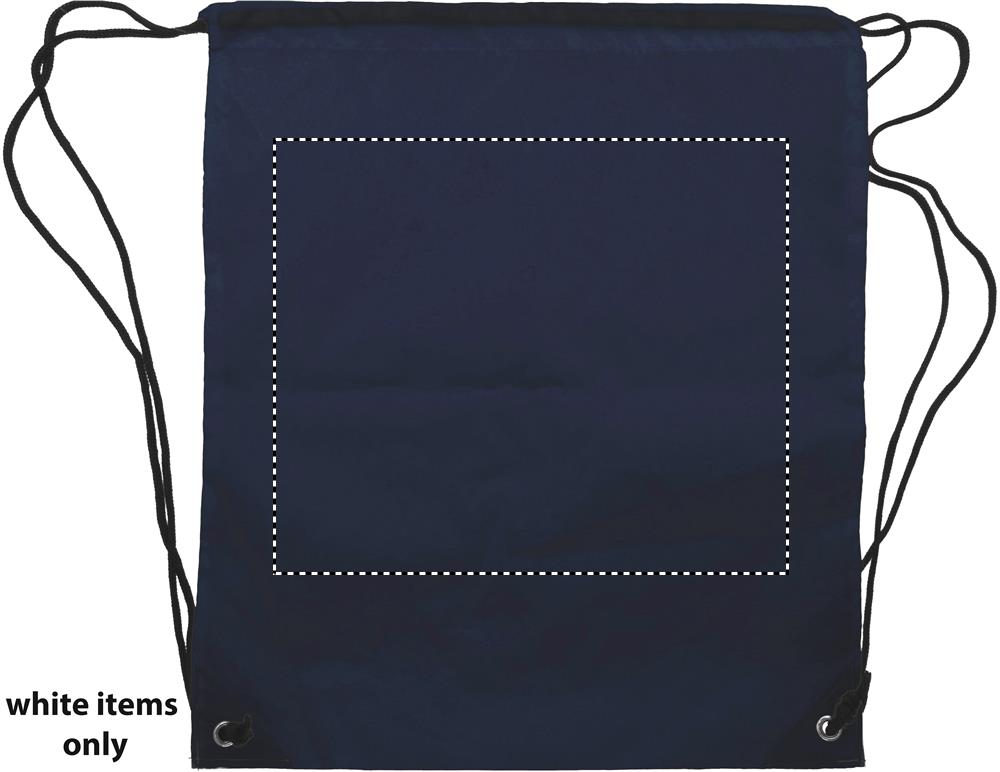 190T Polyester drawstring bag back on white 04